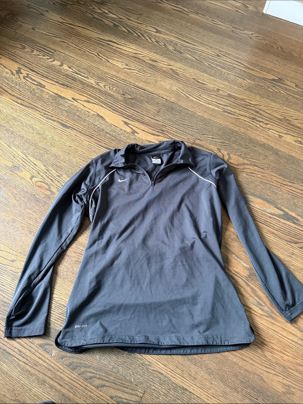 Nike Black Long Sleeve Quarter Zip Performance Top